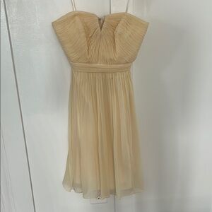 JCrew Cream/light yellow strapless dress